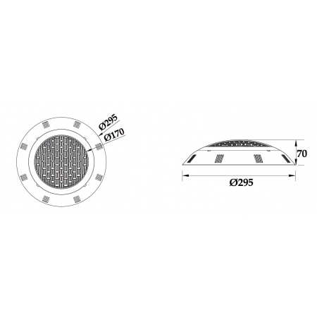 Lampa basenowa LED PHJ-WM-PC295S  12 / 18 / 25 / 35 Watt, dowolny kolor+ RGB